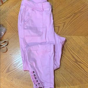 Lane Bryant 14 pink jeans high waist